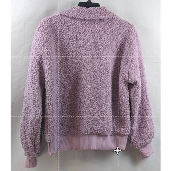 Universal Thread Sherpa Winter Coat Bomber Jacket Lined Women Medium Collared - Picture 9 of 10